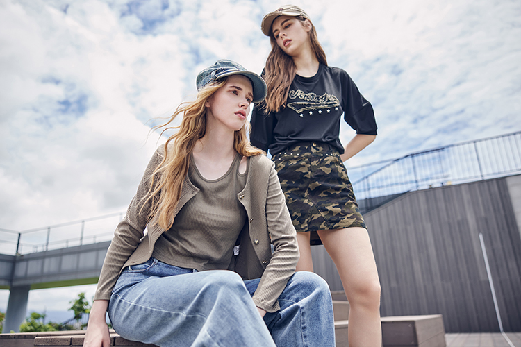 abito個性迷彩短裙