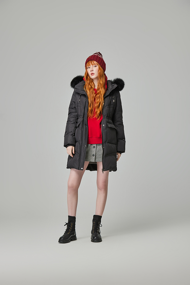 abito氣質排釦千鳥格紋短裙