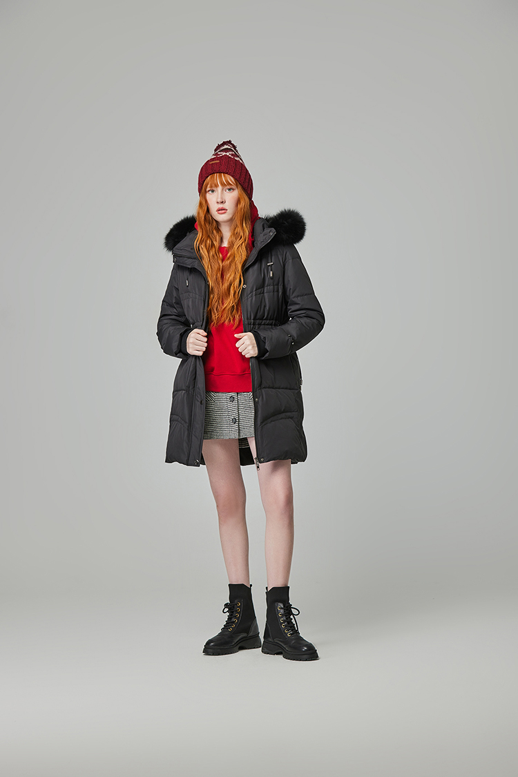 abito氣質排釦千鳥格紋短裙