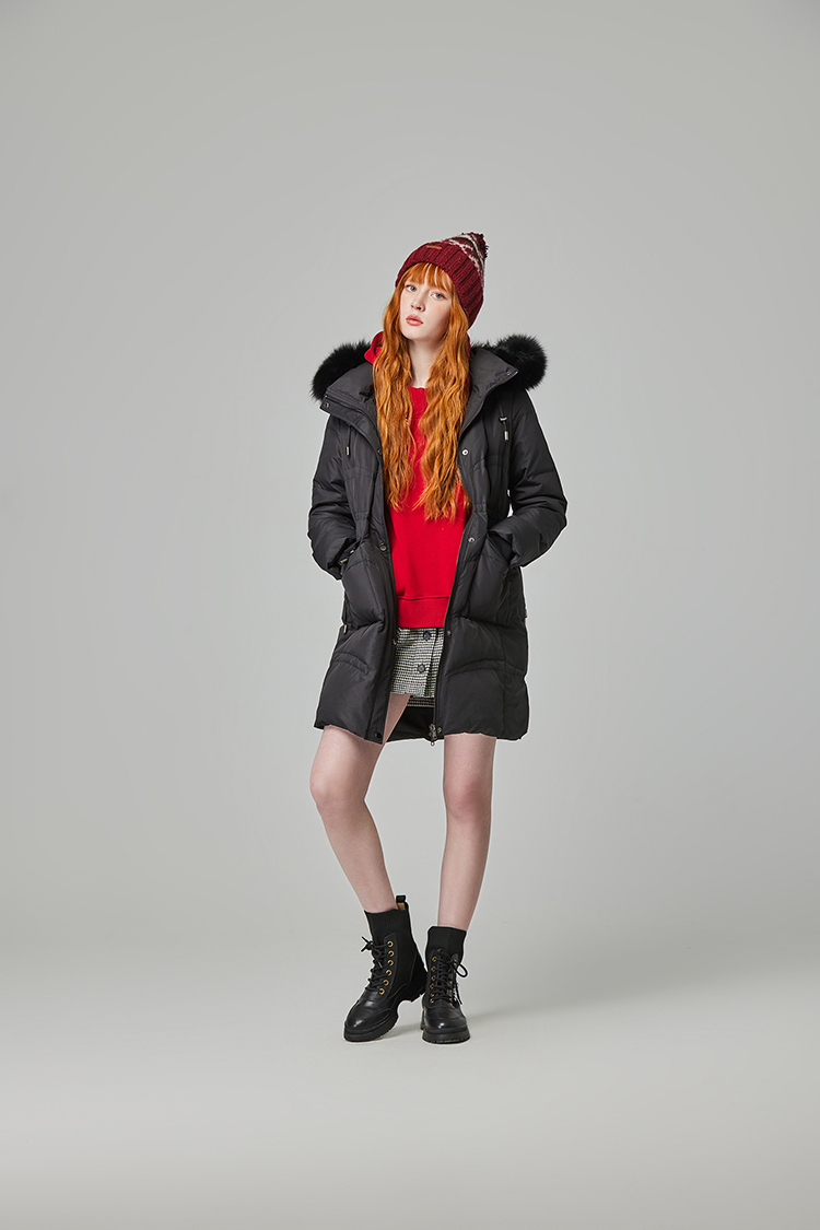 abito氣質排釦千鳥格紋短裙