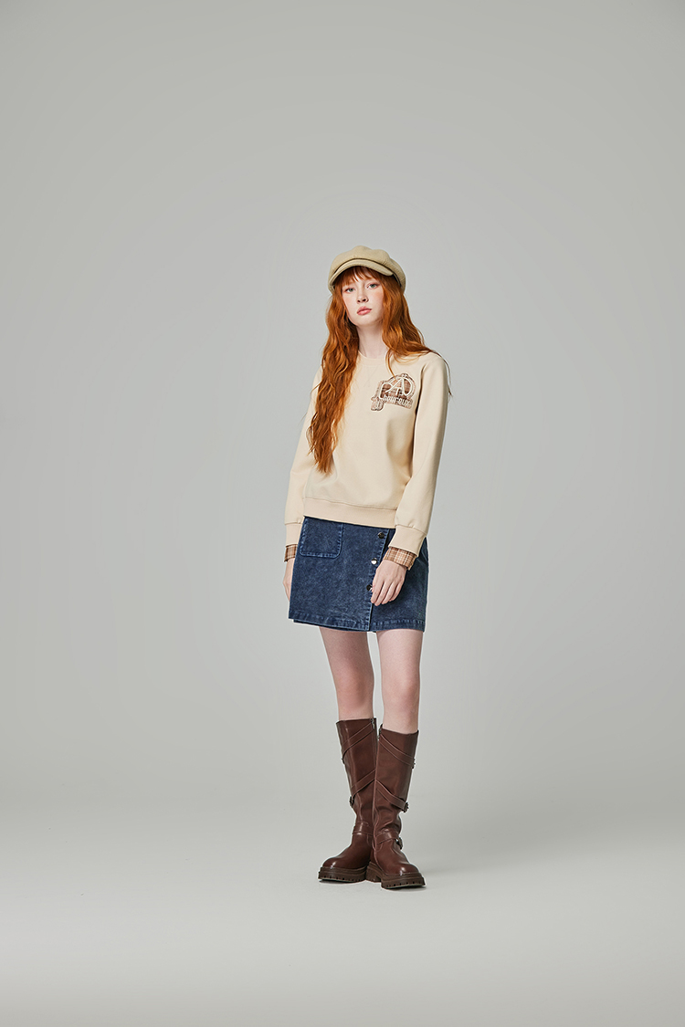 abito斜邊釦造型窄裙