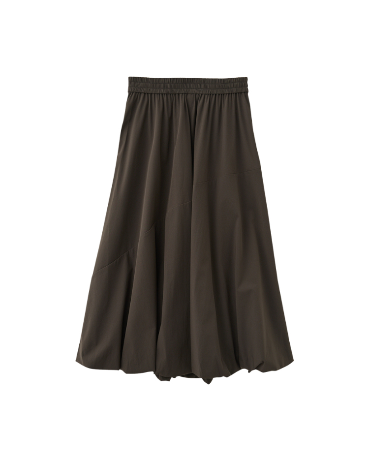 abito網布拼接口袋長裙