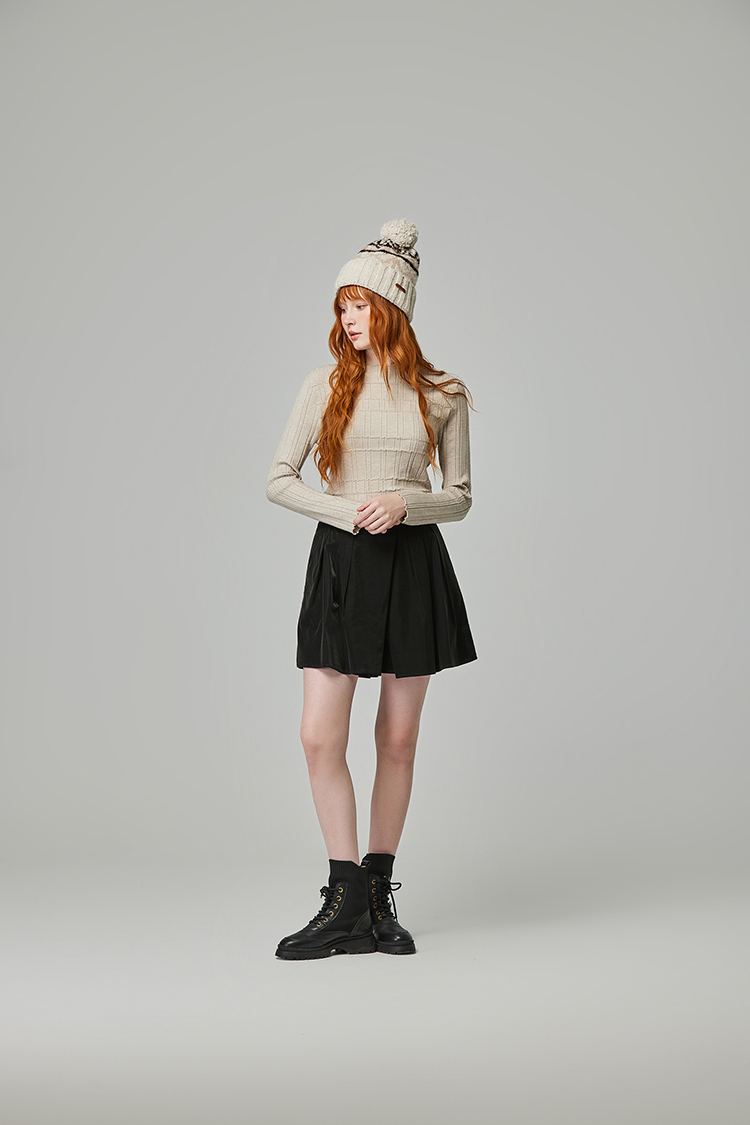 abito氣質消光百褶裙