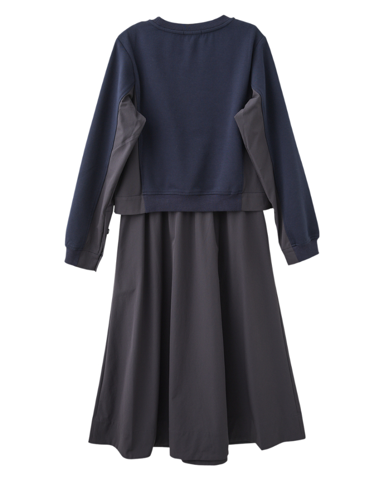 abito兩件式格紋拼接洋裝