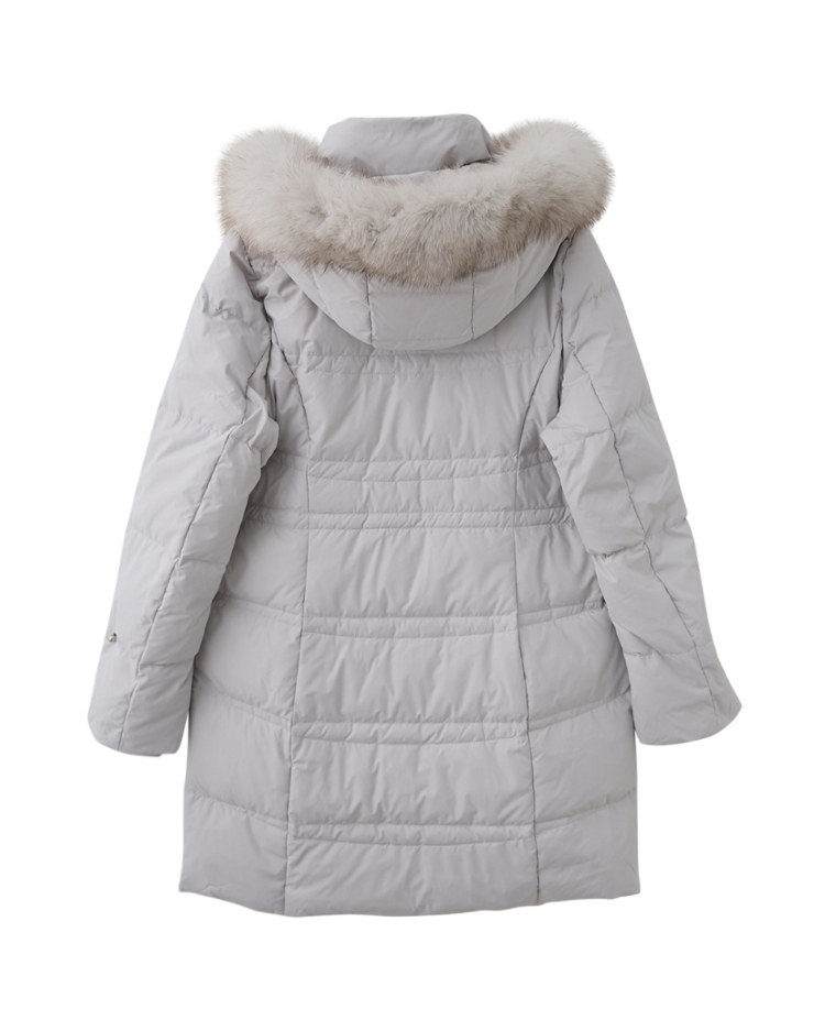 abito長版毛領羽絨外套