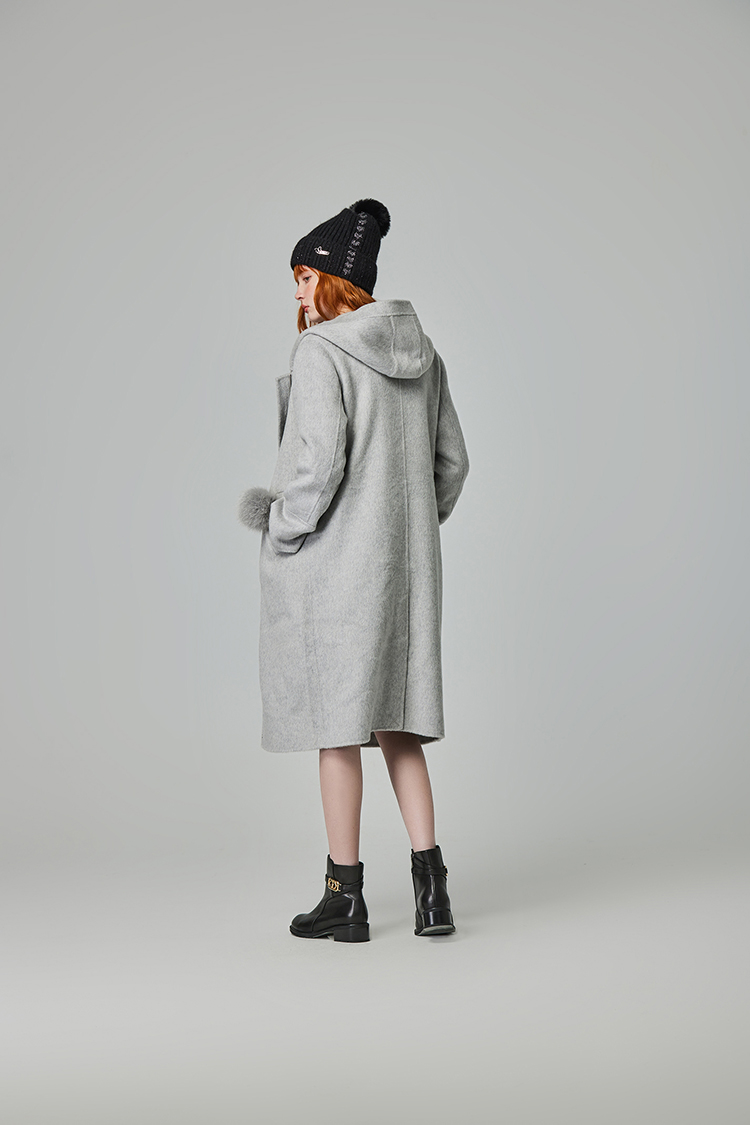 abito氣質長版連帽大衣