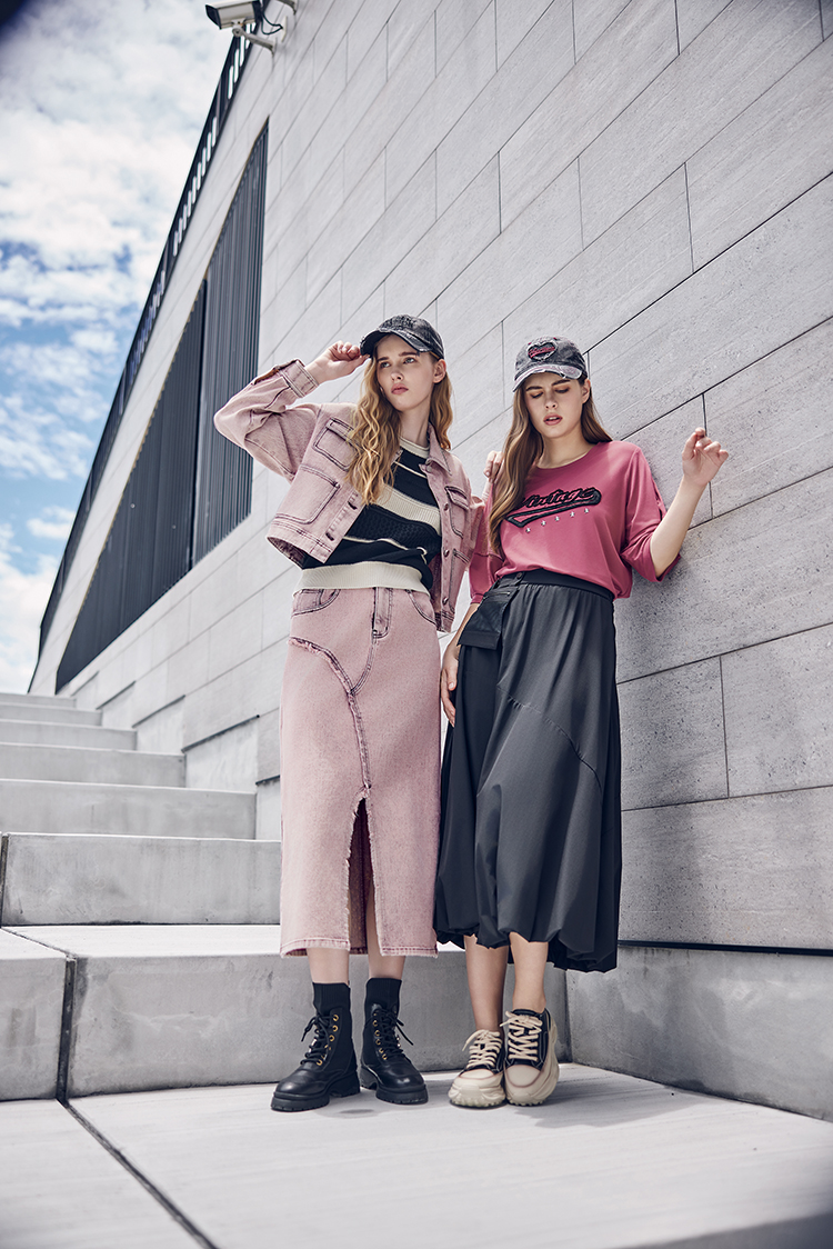 abito質感拼接針織上衣