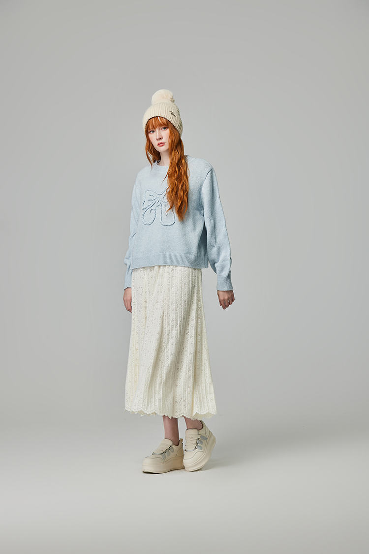 abito立體蝴蝶結針織上衣