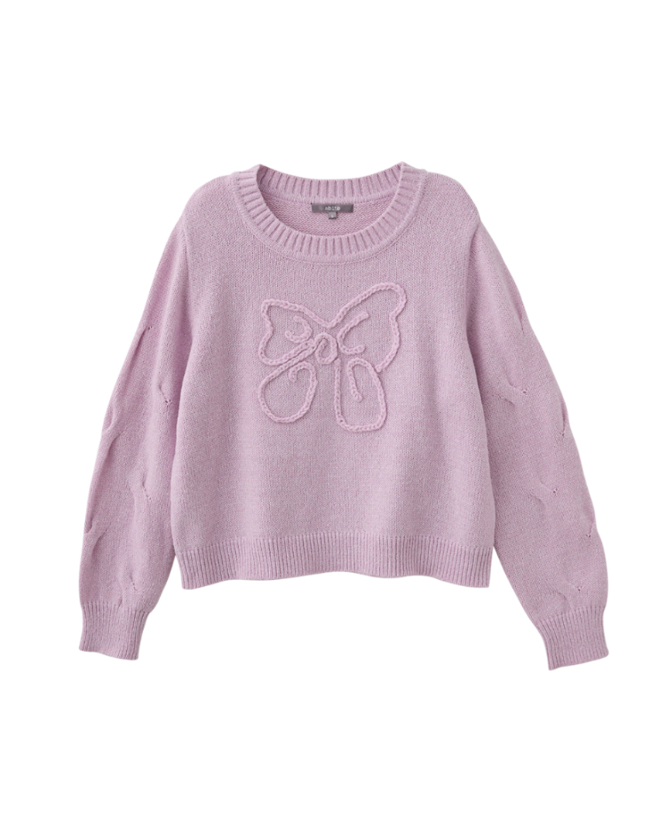 abito立體蝴蝶結針織上衣