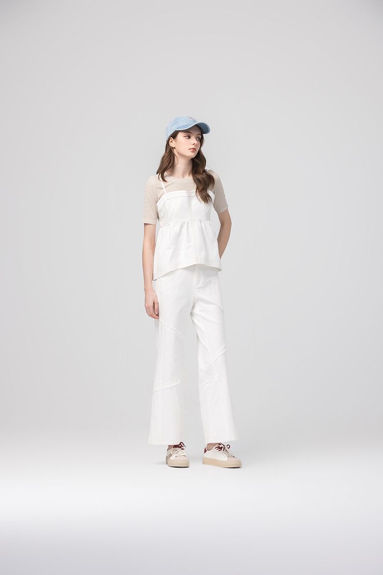 abito甜美條紋吊帶上衣