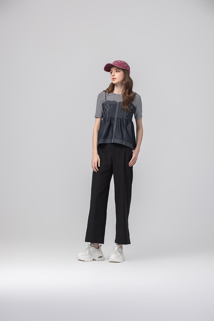 abito甜美條紋吊帶上衣