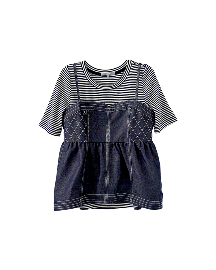 abito甜美條紋吊帶上衣