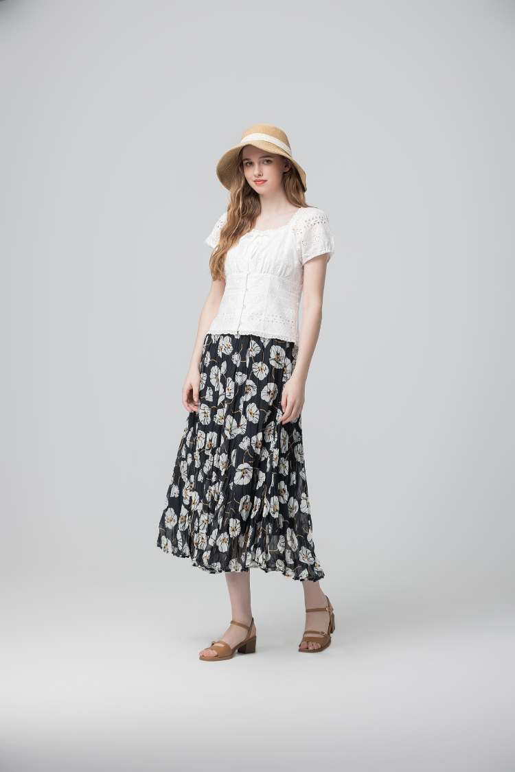 abito浪漫刺繡蕾絲鏤空上衣