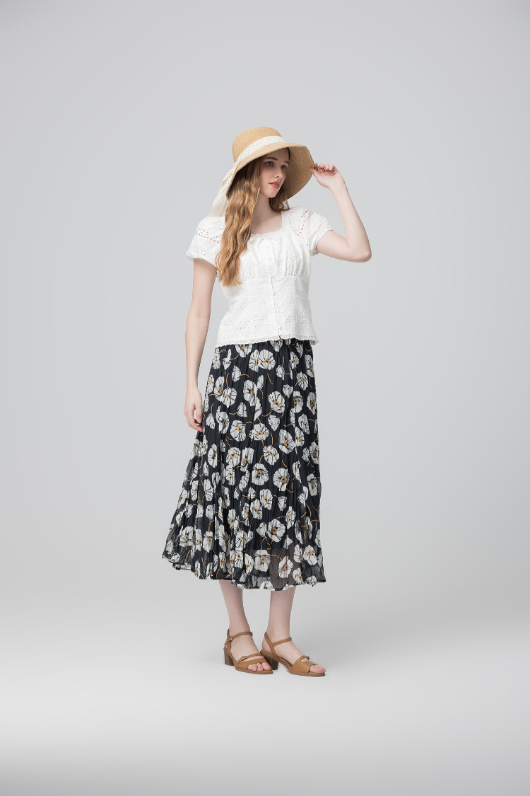 abito浪漫刺繡蕾絲鏤空上衣