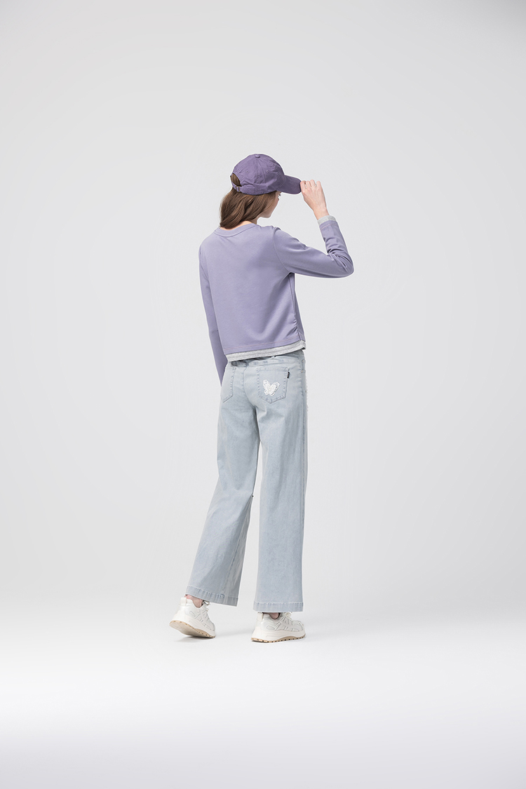 abito蝴蝶貼鑽假兩件上衣