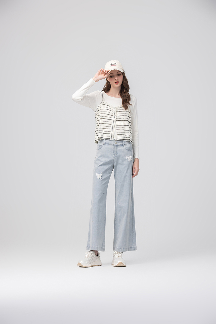 abito甜美兩件式條紋背心