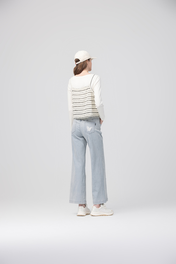 abito甜美兩件式條紋背心