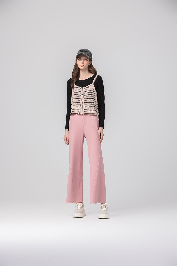 abito甜美兩件式條紋背心