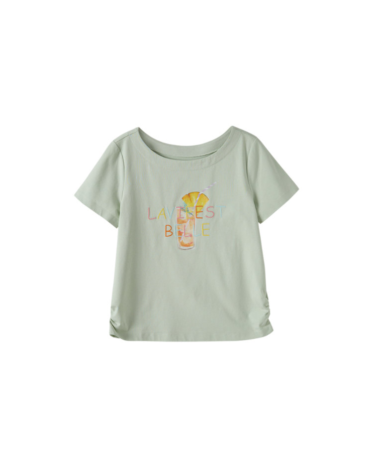 abito夏日清爽刺繡上衣