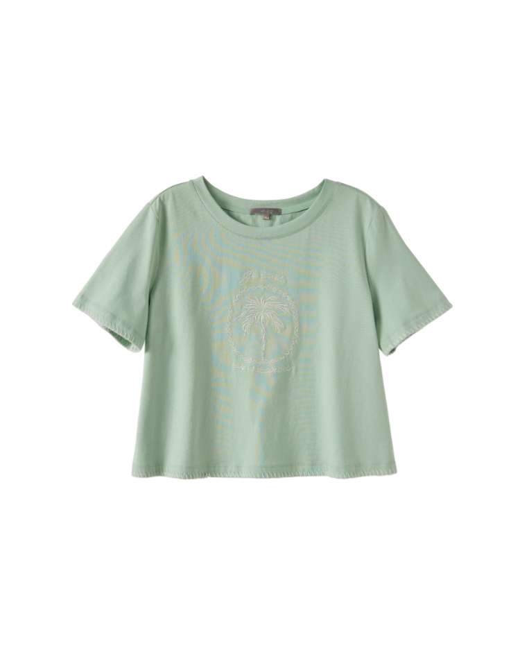 ABITO熱帶假期精緻刺繡上衣