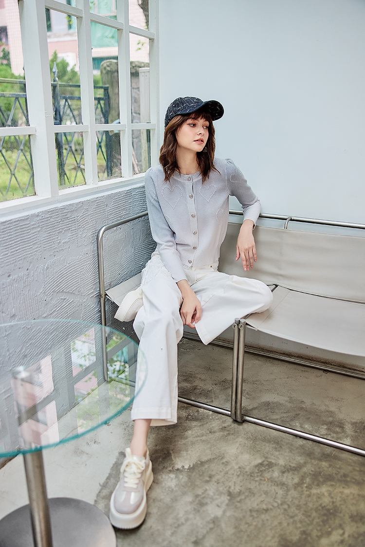 abito蝴蝶亮片造型寬褲