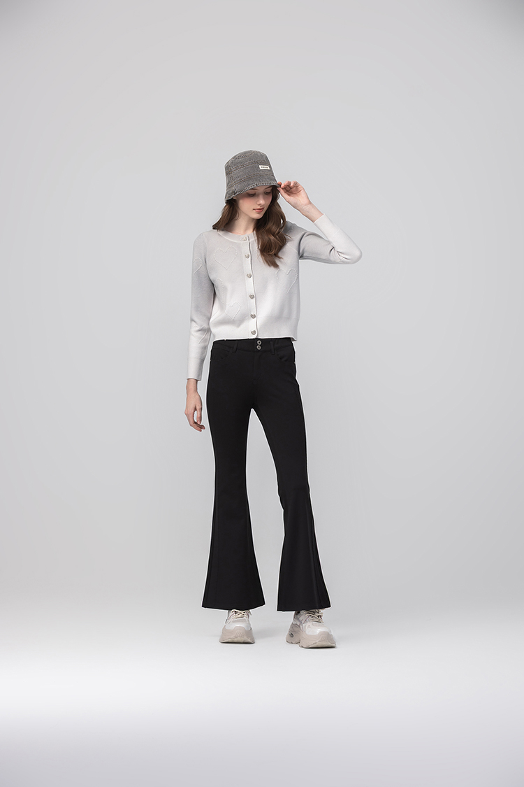 abito高腰雙釦喇叭褲