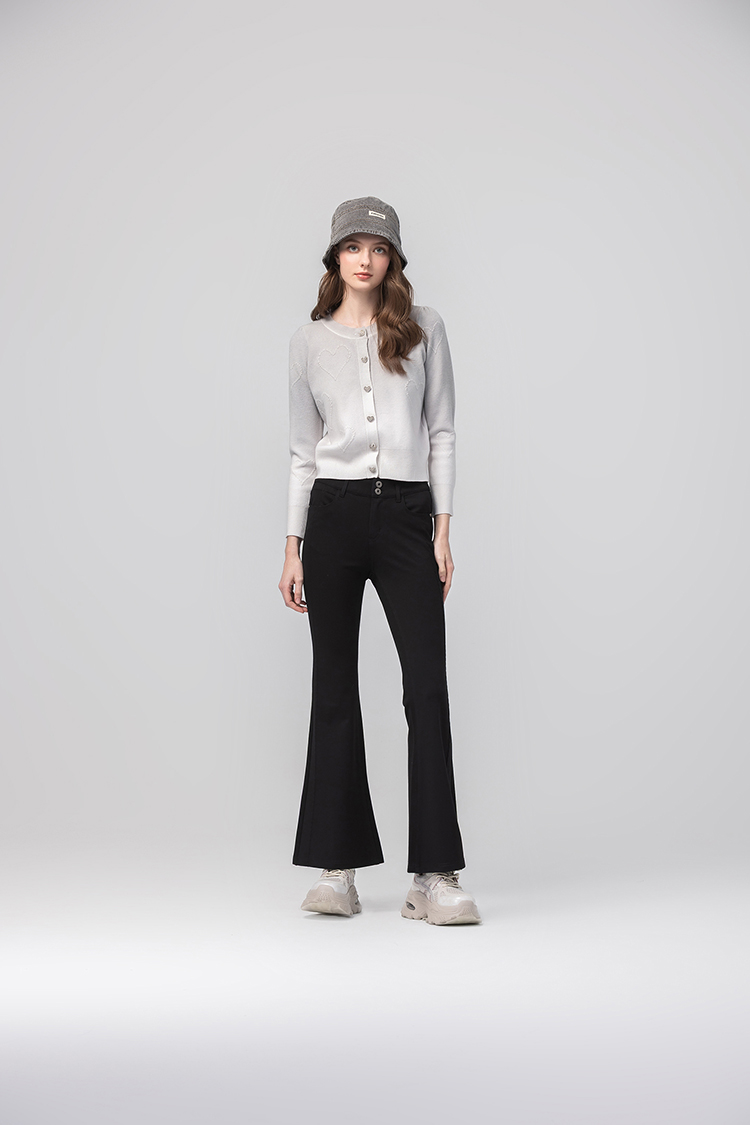 abito高腰雙釦喇叭褲