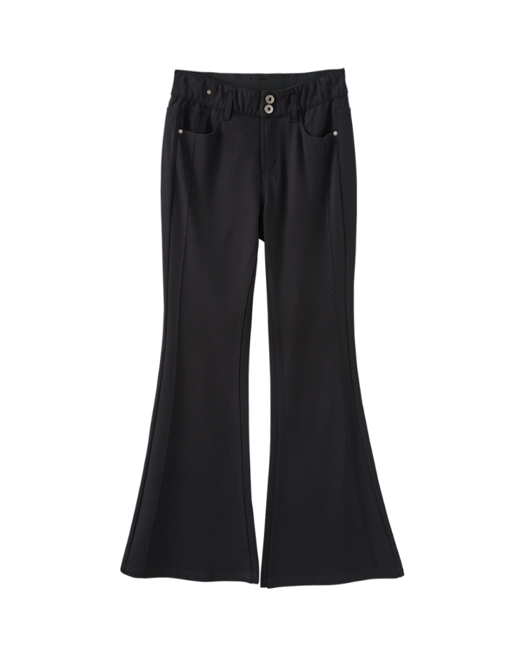 abito高腰雙釦喇叭褲