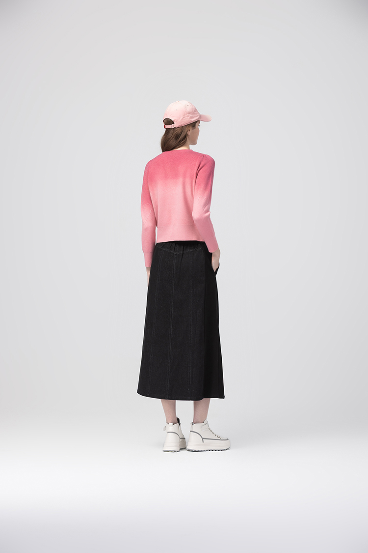 abito個性拼接牛仔裙