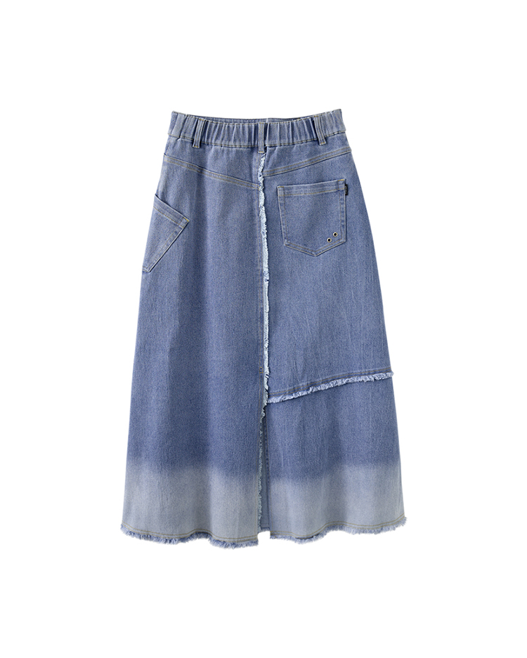 abito棉質漸層剪裁長裙