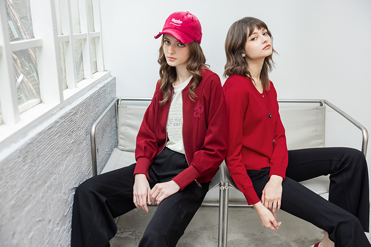 abito棉質布繡圓領外套