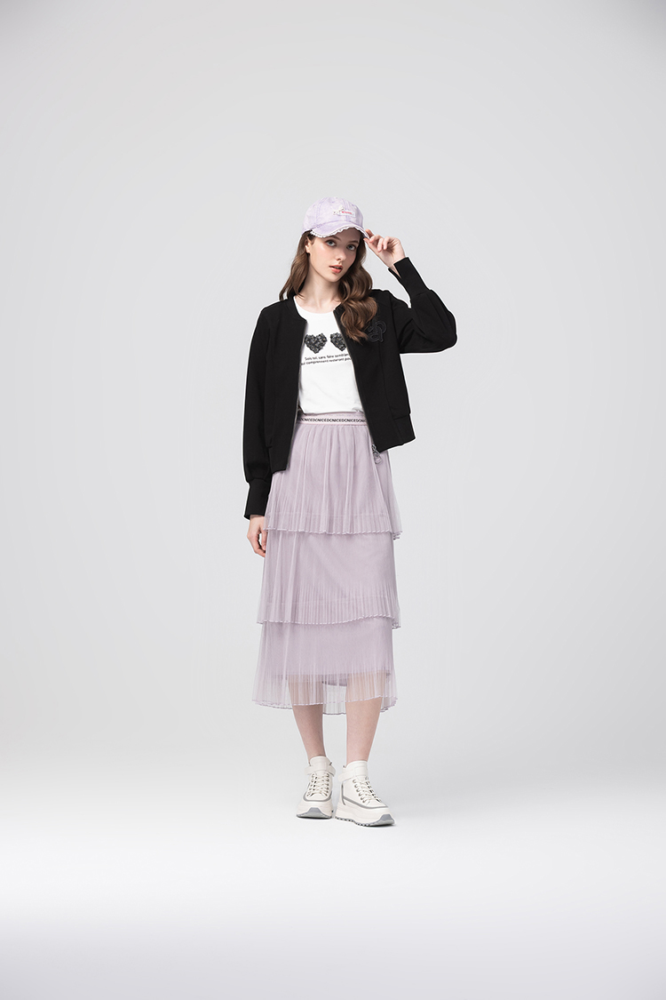 abito棉質布繡圓領外套