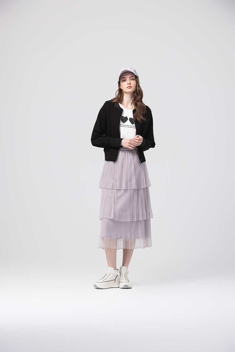 abito棉質布繡圓領外套