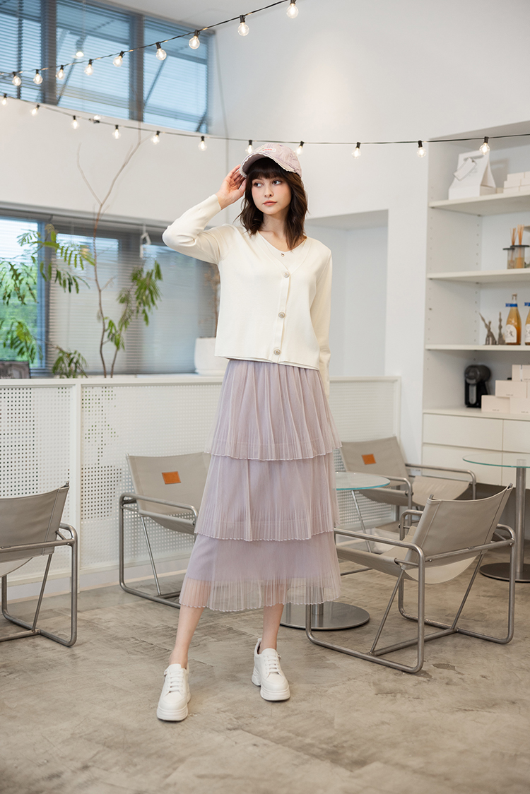 abito假兩件雙層針織上衣