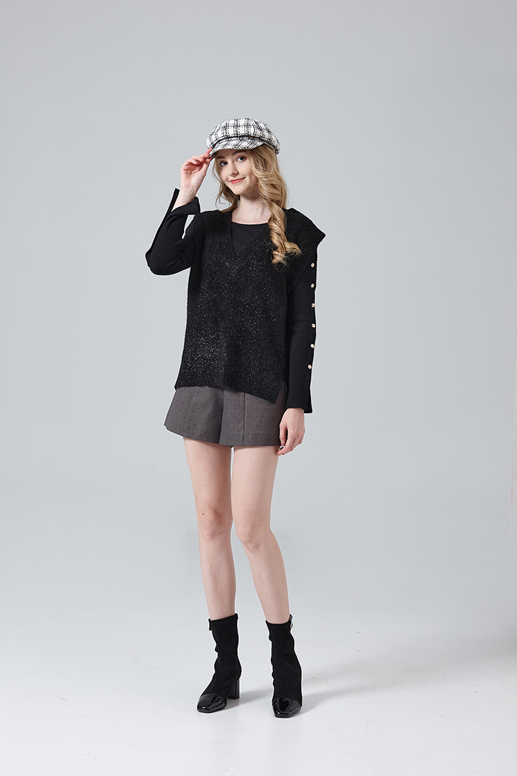 DITA奢華燙鑽切線短褲