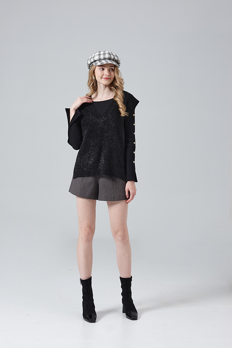 DITA奢華燙鑽切線短褲