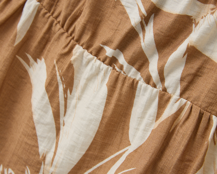 DITA度假感印花綁帶背心(附內搭)