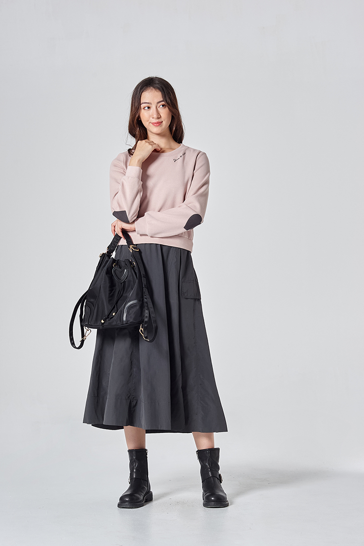 DITA假兩件大學T拼接洋裝