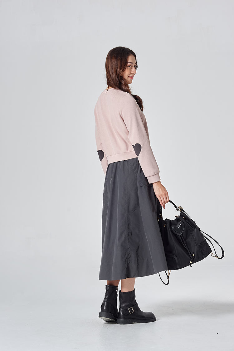 DITA假兩件大學T拼接洋裝