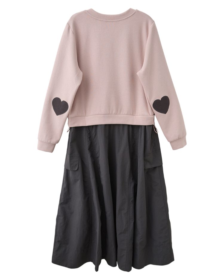 DITA假兩件大學T拼接洋裝