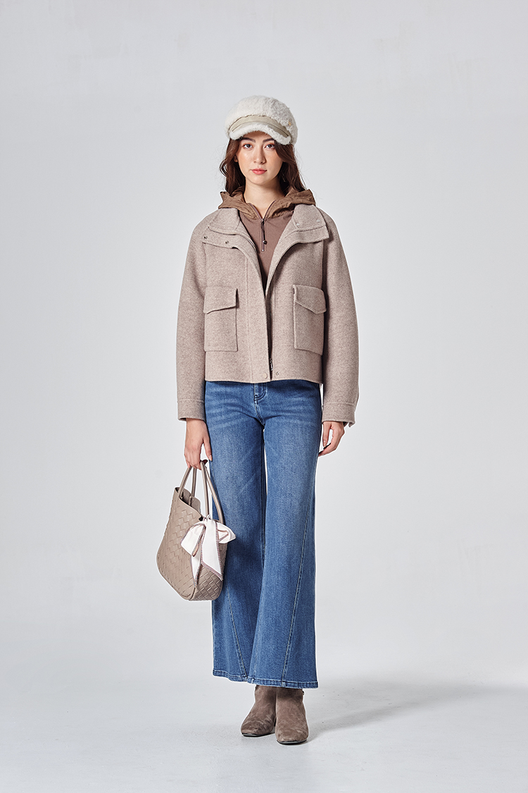 DITA質感羊毛短版大衣