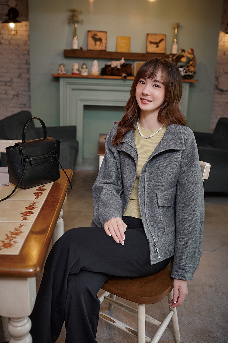 DITA質感羊毛短版大衣