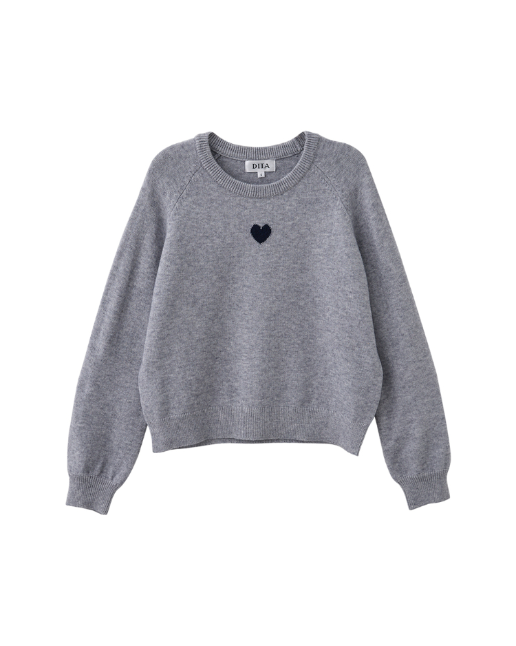 DITA拉克蘭袖愛心針織上衣