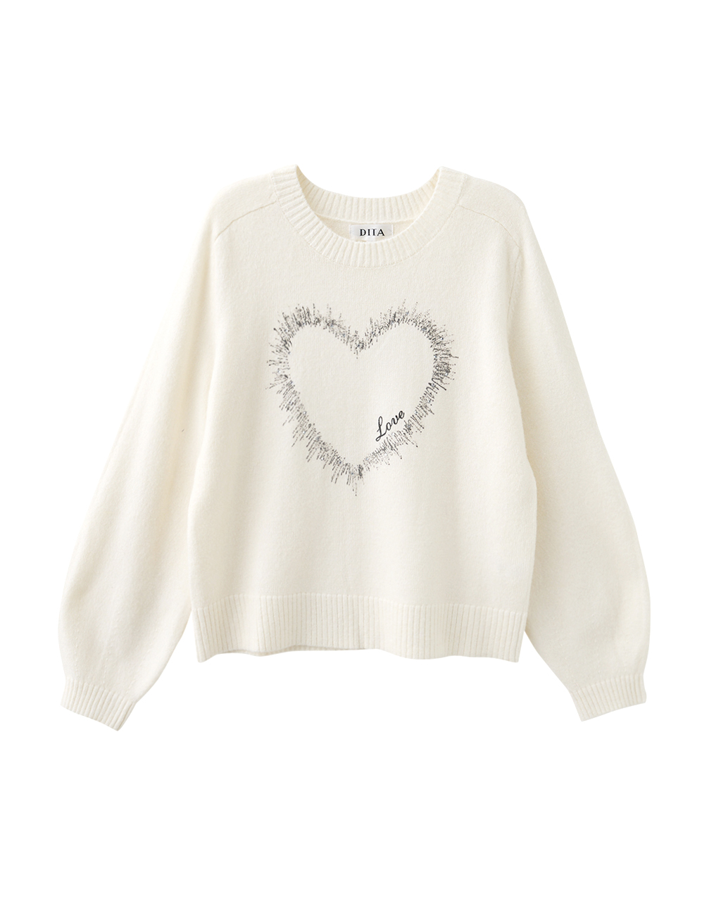 DITA甜美愛心修身針織上衣