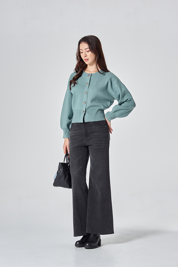 DITA日系澎袖短版針織外套