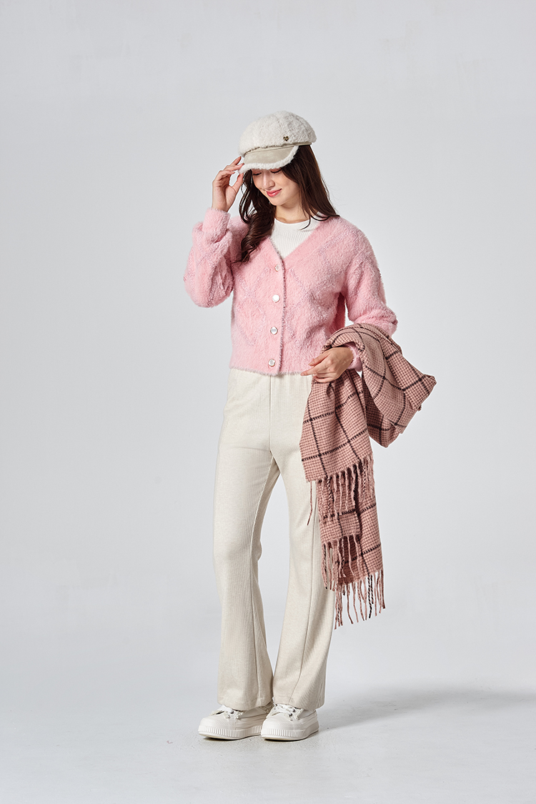 DITA氣質毛感短版針織罩衫