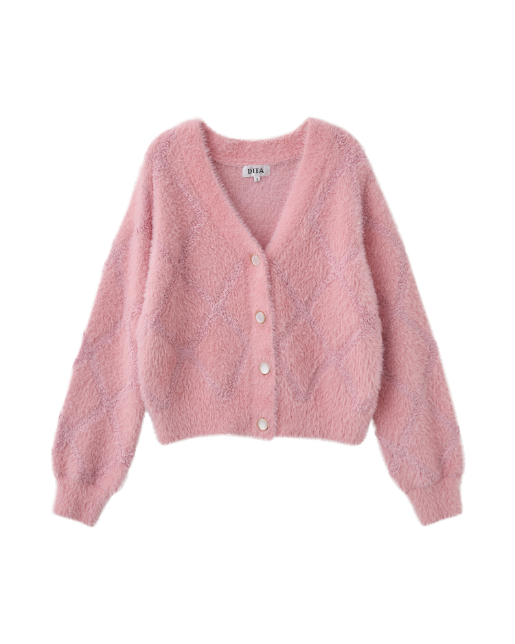 DITA氣質毛感短版針織罩衫