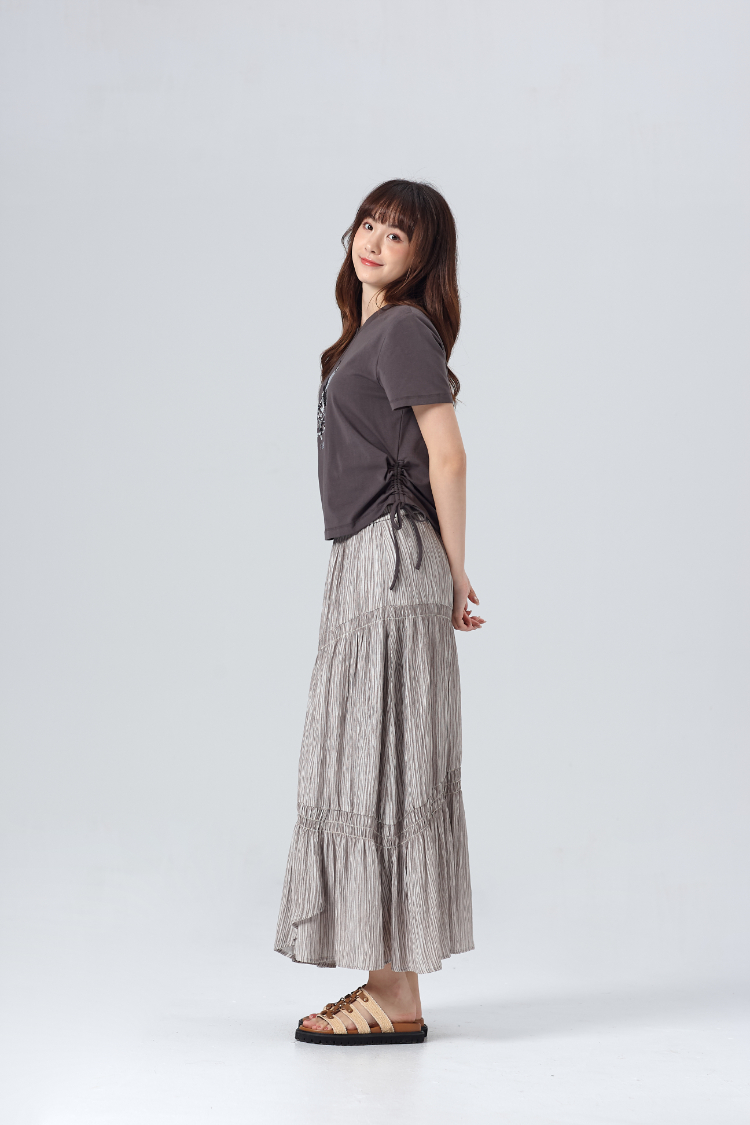 DITA長頸鹿印花法國袖上衣