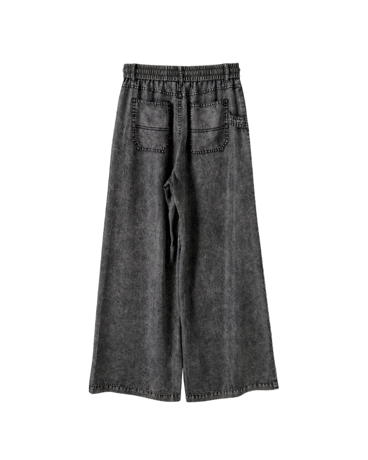 DITA水洗輕量感抽繩寬褲