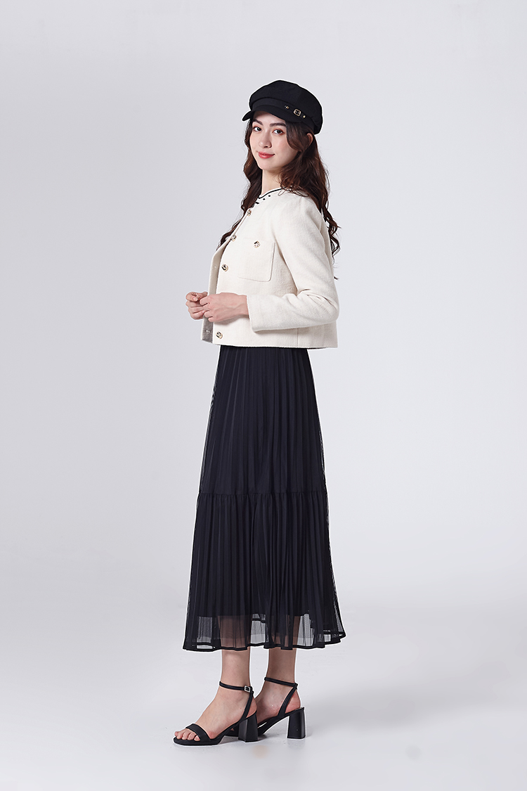 DITA氣質層次壓摺紗裙